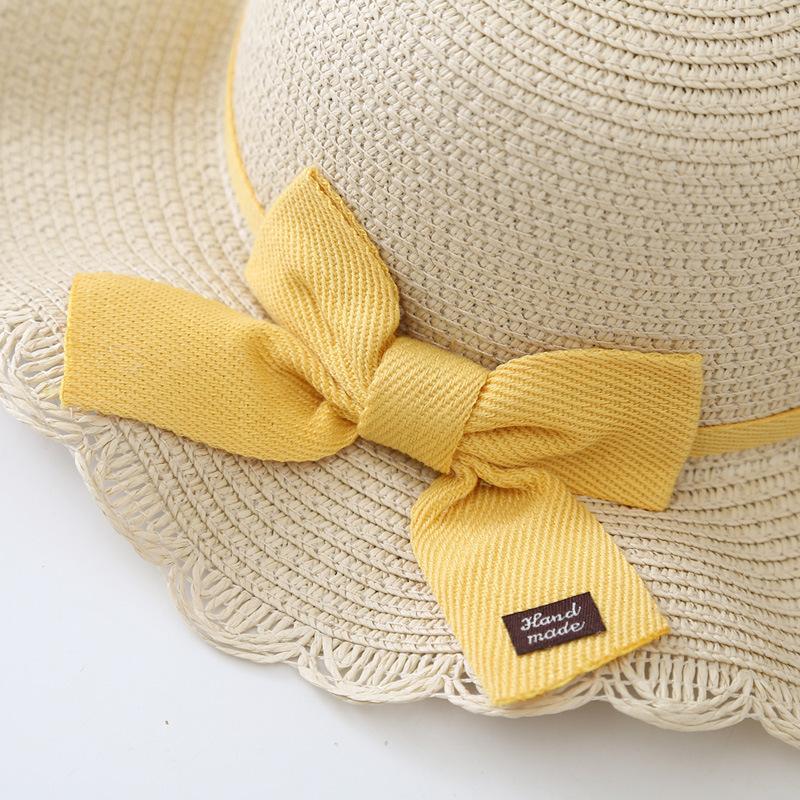 Children's sun hat girls summer new straw hat change bag baby sun protection beach hat sun bucket hat
