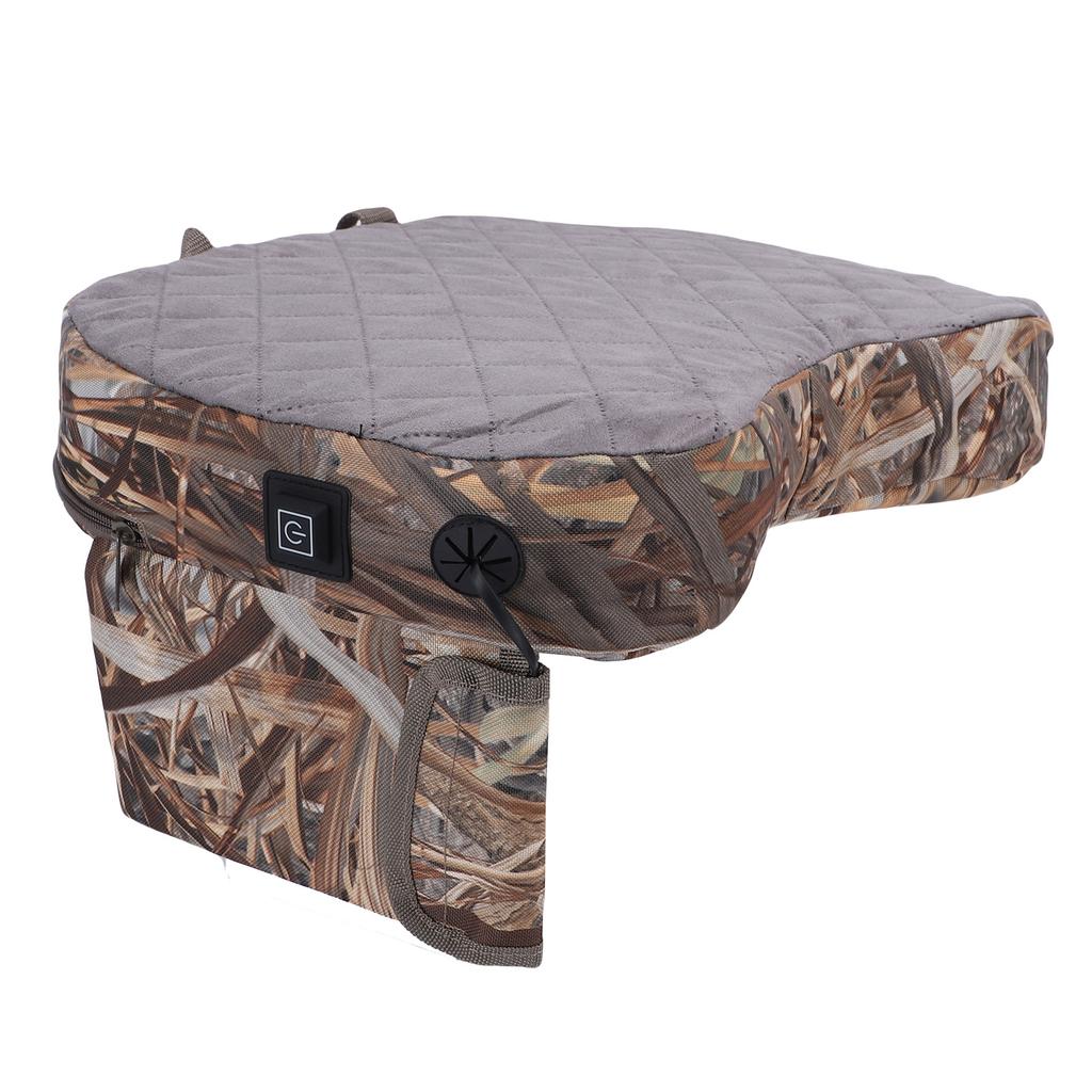 Heated Seat Cushion 600D Oxford Cloth Water Proof USB 3 Heat Settings Portable Stadium Seat Pad for Camping Fishing   Chair
