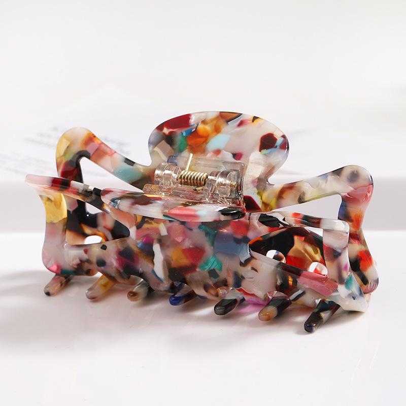 Hohler Essigsäure-Clip texturierter Temperament-Haarclip fortschrittlicher Farb-Haarclip Haaraccessoires praktischer Haifisch-Clip