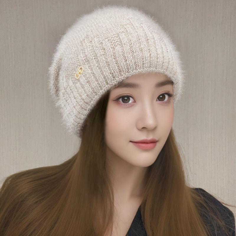 Winter Women's Beanie Stretch Solid Color Warm Pullover Hats for Woman Fashion Men's Cold Hat