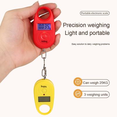 25Kg 5g Mini Balança Digital Eletrônica de Peso para Pesca de Bolso para Bagagem Gancho de Suspensão Mini Balança de Pesagem LCD