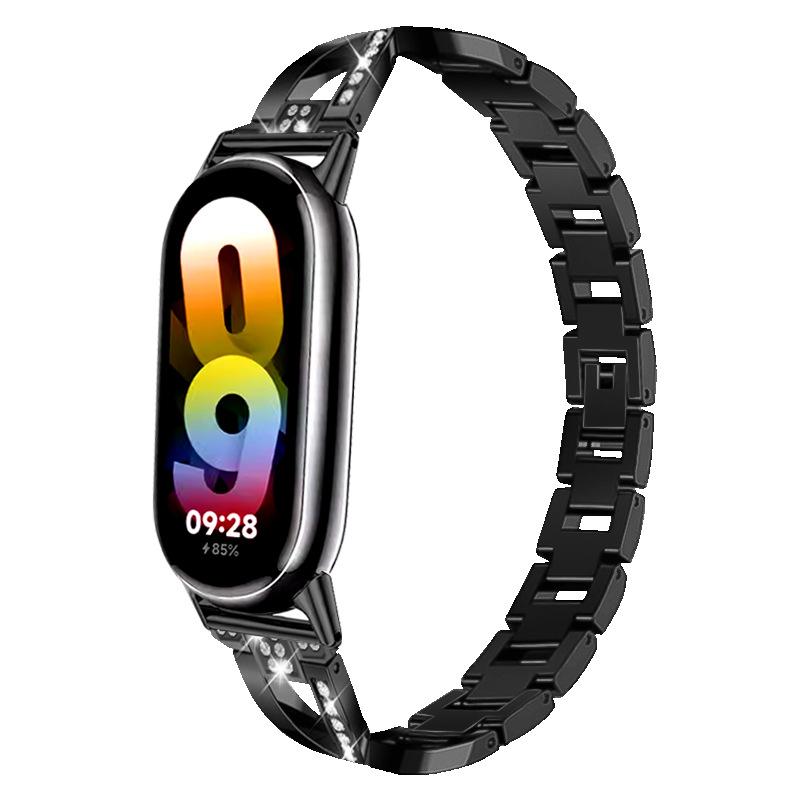 

Металлический сетчатый ремешок из нержавеющей стали для Xiaomi Mi Band 8, Сменный браслет, аксессуары, ремешок для часов Miband 8, умные часы