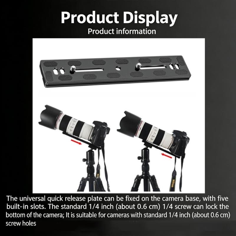 Quick Release Clamp Plate DSLR Camera Plate Tripod Monopod Mount 1/4inch Screw Adapter 200mm For Camera Accessories