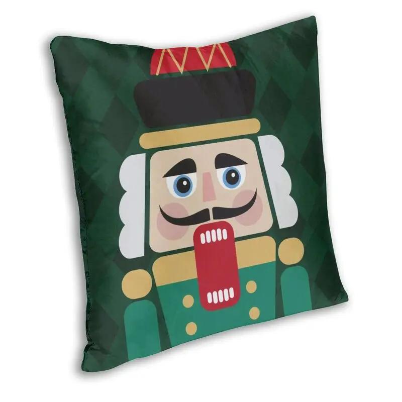 Nutcracker Doll Print Sofa Cushion Cover Pillowcase Home Decoration Party Car Bedding