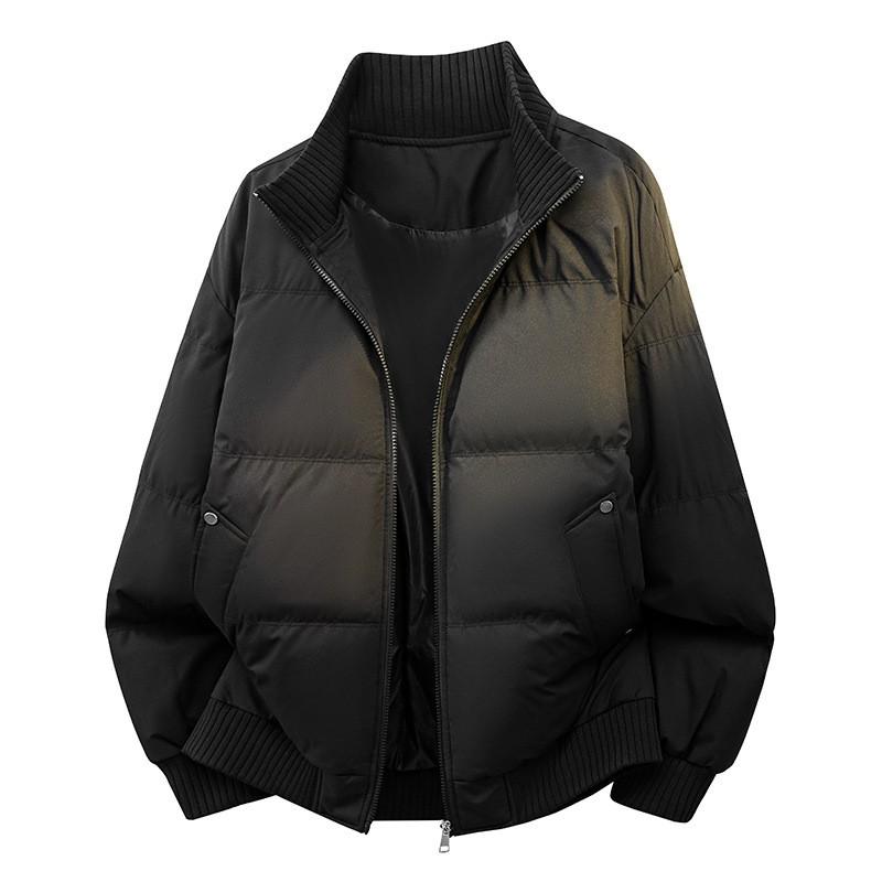 Winter Stand Collar Cotton Puffer Jacket Men Women Couple Thick Warm Casual Outerwear