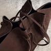 Retro Suede Tote Bag: Large Capacity Shoulder Bag with Mochi Texture for Women