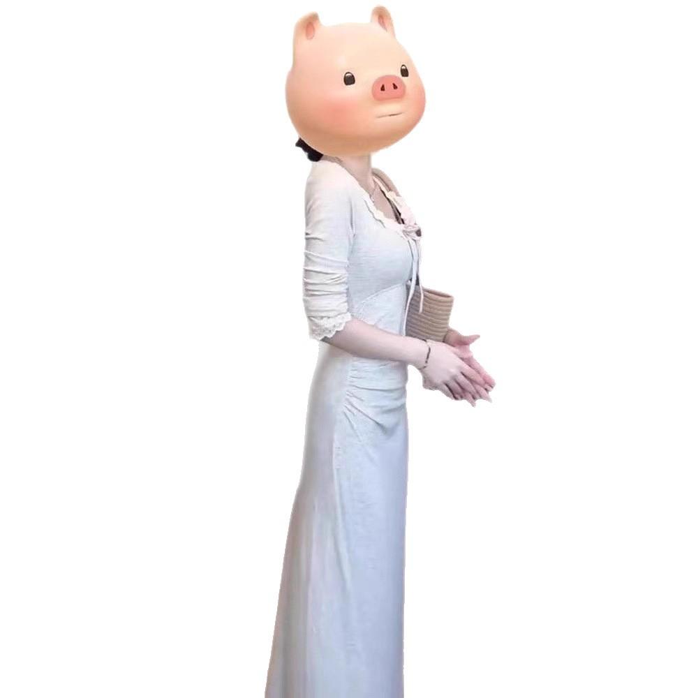 French temperament waist thin long-sleeved dress children's new early autumn cold and good-looking belly-covering long skirt