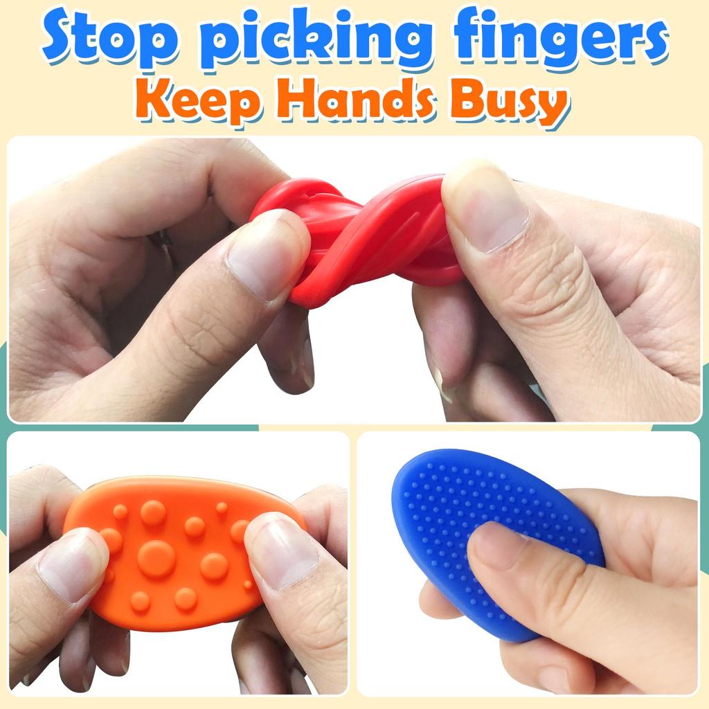 Cross-border Sensory Silicone Fidget Stone for Kids – Stress Relief & Textured Worry Toy
