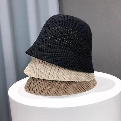 Hut Damen Bucket Hat Frühling und Sommer Hohler dünner Sonnenhut Sonnenschutz Bucket Hat Waschtischhut