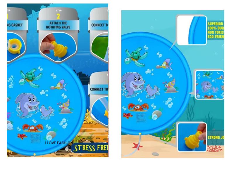 Children's Outdoor Inflatable Sprinkler Pad Pool - PVC Water Play Toy for Backyard
