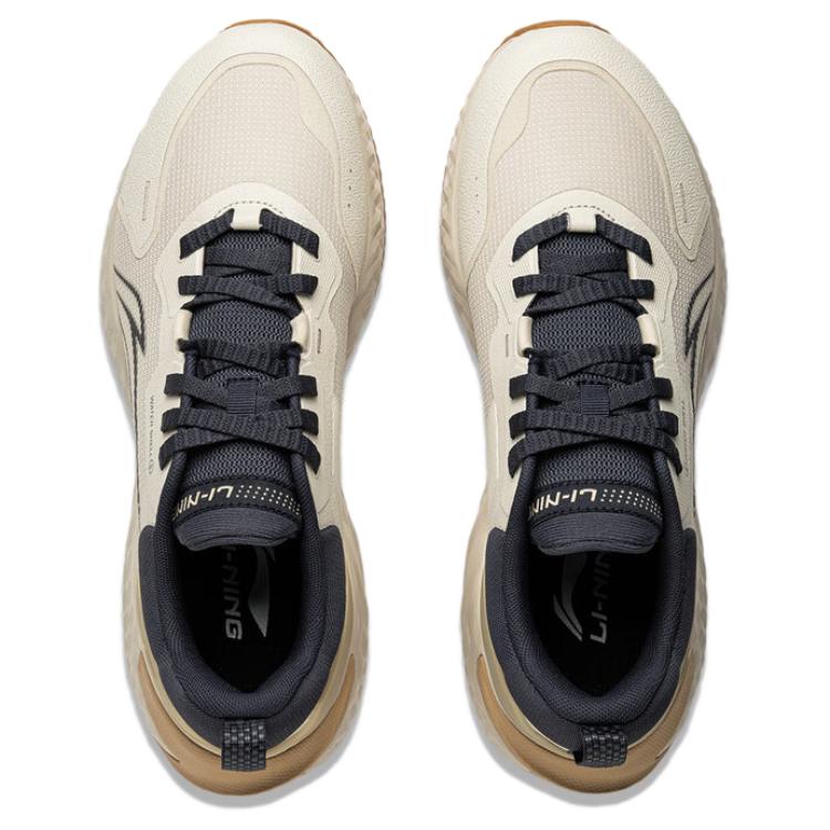 Li Ning Protective Cloud Comfortable Trendy Non-Slip Wear-Resistant Low-Top Casual Running Shoes Men sneaker Light-Blue AGLU251-3