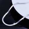 Copper 18k Gold Color 4mm Flat Chain Necklace For Women Luxury Fine Jewelry Wedding Gift Choker Clavicle