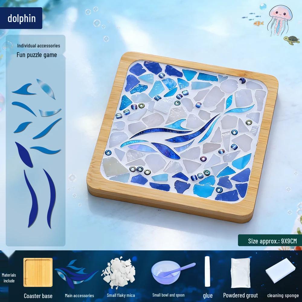 Mosaic Coaster DIY Kit: Creative Handmade Collage Art Set