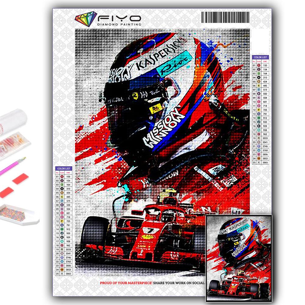 

5D Алмазная картина F1 Гонщик DIY Алмазная вышивка Горный хрусталь Украшение дома
