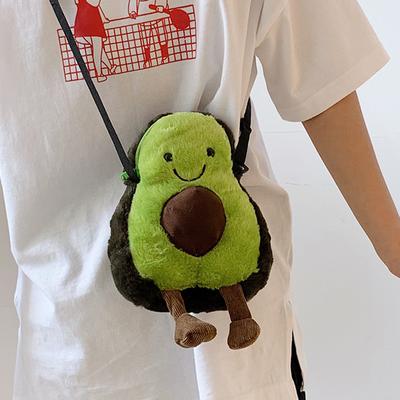 Ins Girl Mini Cute Cute Avocado Bag Fashion Shoulder Doll Plush Bag Crossbody