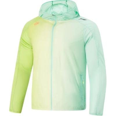 Li Ning Running Shoes Series Reflective Sun Protection Slim Fit Sports Jacket Men Jackets Cool-Green Fluorescent-Yellow-Green AFDU387-3