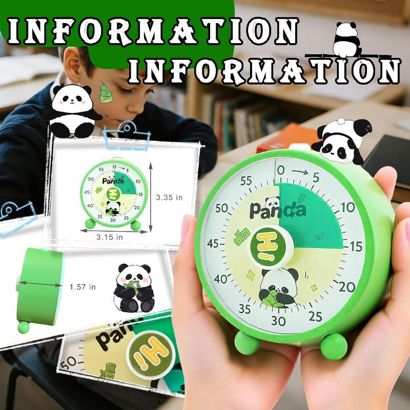 Panda Plate Puppy Plate 60 Minute Countdown Timer Silent Time Management Tool for Study, Office, Kitchen Cooking