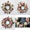 Beautiful Artificial Peony Rose Flower Garland Wreath For Charming Home Decor
