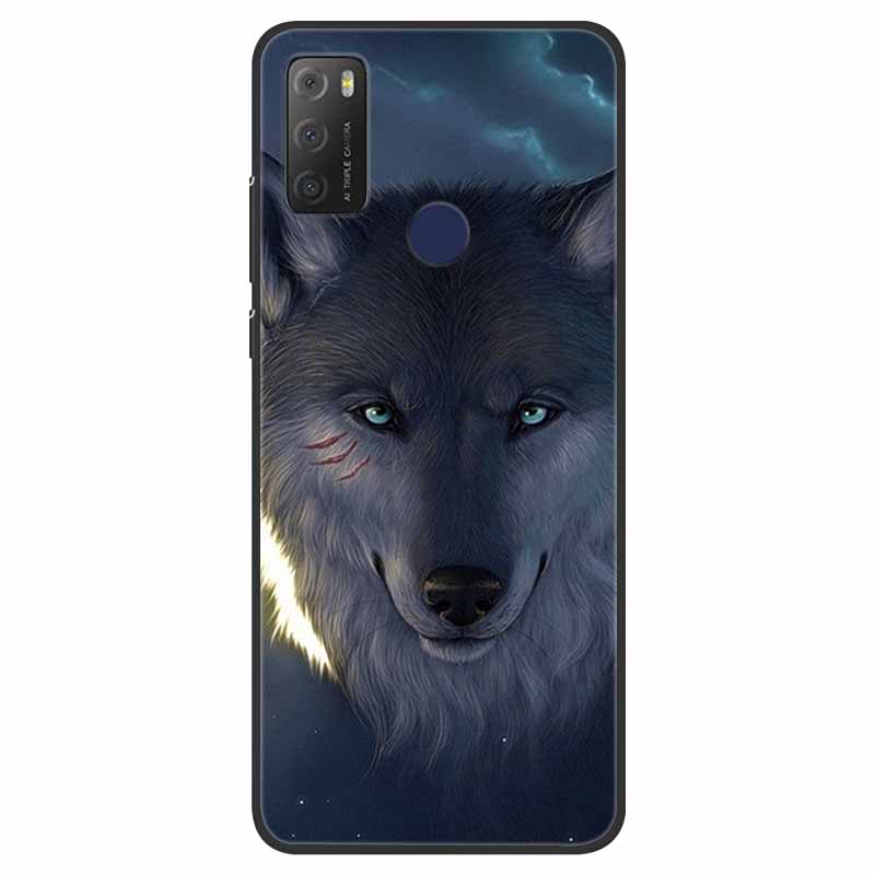 For TCL 20Y Case Marble Soft Silicone Back Wolf Shell for TCL 20E 6125F 6.52 Inch Fundas Phone Cover For TCL20Y 6156D 20 E Coque