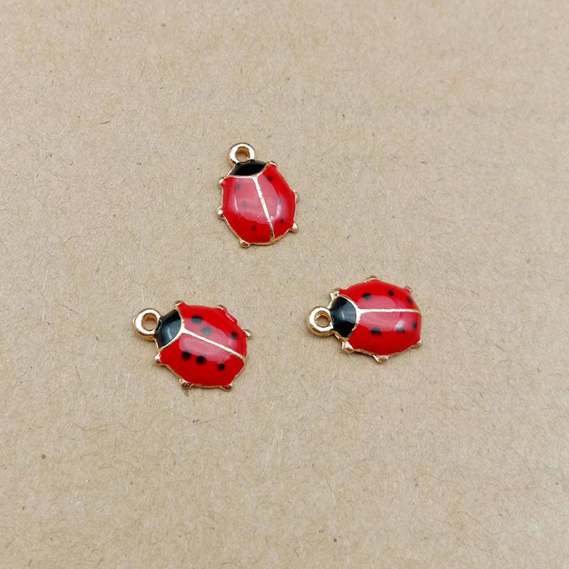 10pcs Dainty Romantic Enamel Ladybird Necklace Punk Necklace for Women and Girls Ethnic Choker Birthday Presents