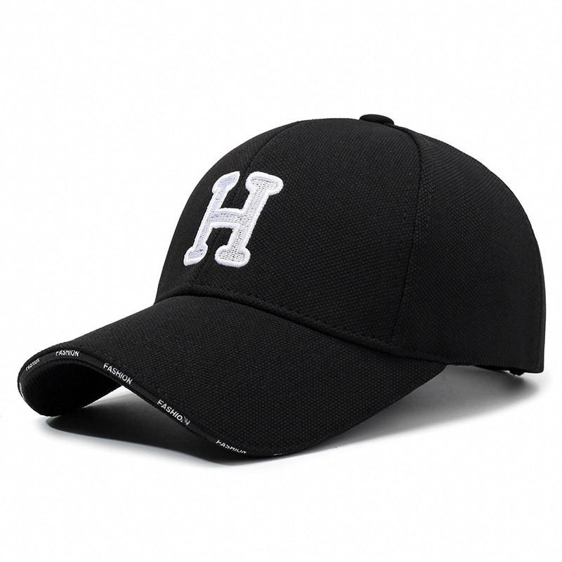 Letter H Embroidery Baseball Cap Outdoors Breathable Sun Protection Peaked Hat