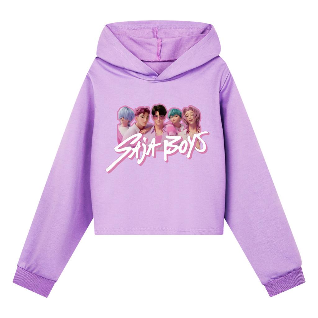 

Дитячі Дівчатка Аніме Мультфільм ПОП Співачка Супер Зірка Румі Міра Зої Саджа Хлопчики Принтований Повсякденний З Довгими Рукавами Худі Толстовка Топ 110Cm фіолетовий