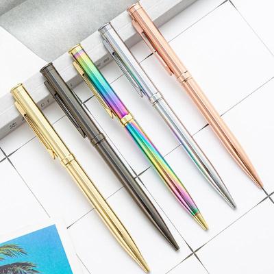 1PC Fashion Flat Head Metal Advertising Ball Point Pen Student Pen Gift Pen