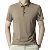 Summer Ice Silk Men's Business Casual Short Sleeve Polo Shirt Breathable Collar T-shirt