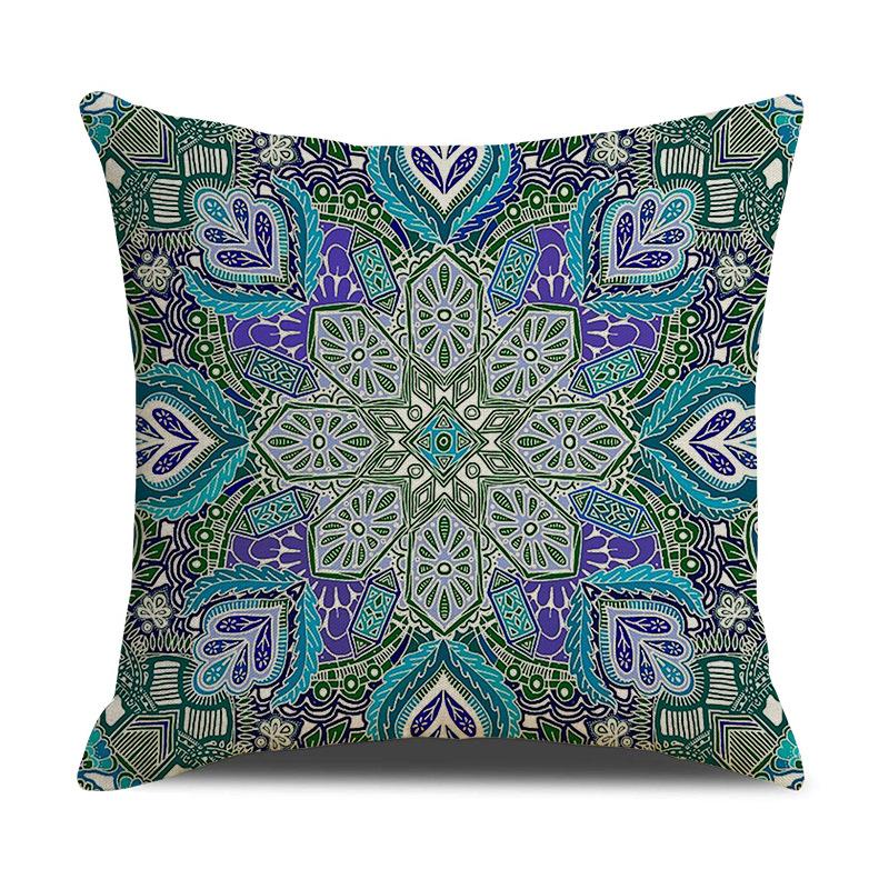 Retro Pattern Printed Cushion Pillow Cover Sofa Side Sleeping Household Products Linen Cushion Geometric Pattern