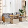 VidaXL Garden Lounge Set 6 Pcs with Beige Cushions Braided Resin Acacia 3327699