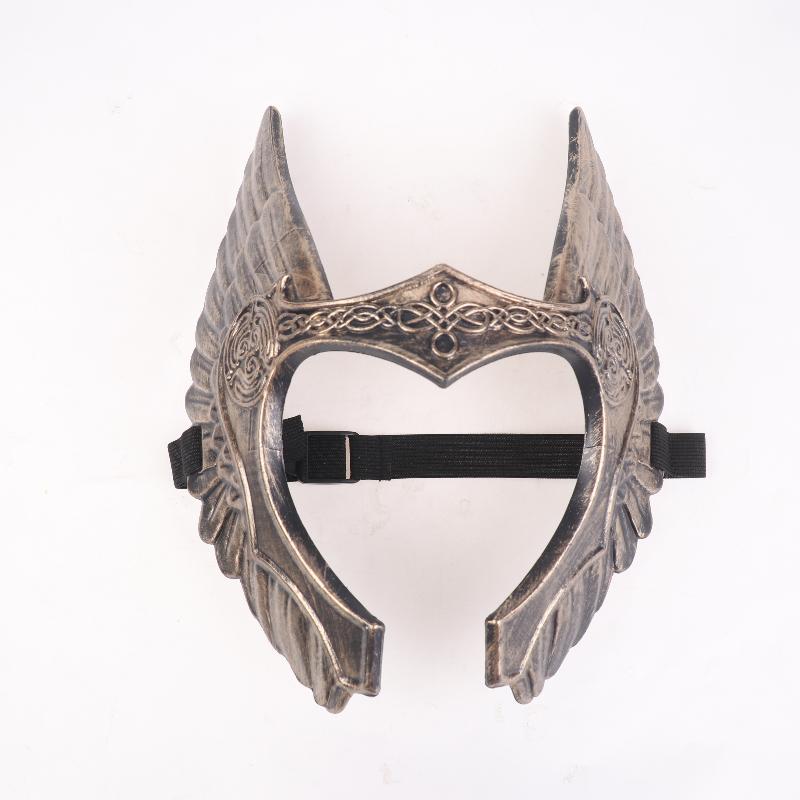 Viking Style Half-Face Mask Plastic Anime Mask Helmet Cosplay Masks Halloween Costume Accessories Party Props