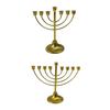 Chanuková menora 7/9 ramenný svícen pro svíčky o průměru 0,51 palce Odnímatelné kandelábry Vintage Železný stojan na svíčky Dekor
