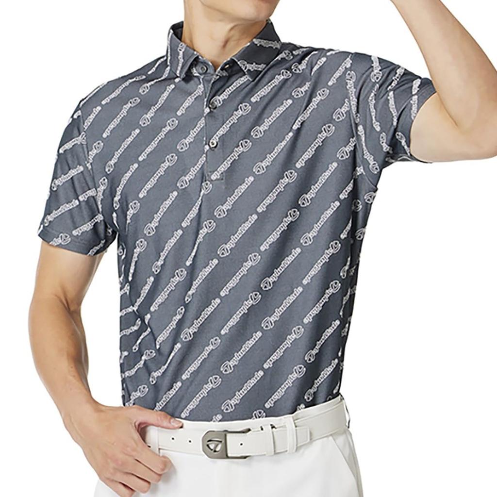TaylorMade Diagonal Jacquard Short Sleeve Polo Shirt, Navy, XO, Men's, 2025SS, UN614