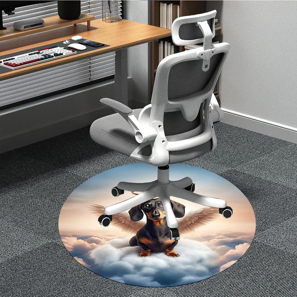 

1pc Angel Dog Chair Carpet for Office Machine Washable Rug for Office, Good Gift for Family or Friends yy251225238 80cm by 80cm