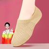 Women Dance Shoe Knitted Latin Teacher Shoes Girls Ballet Dance Shoe Training Shoes Rubber Sole Ballroom Jazz Shoes Sneakers