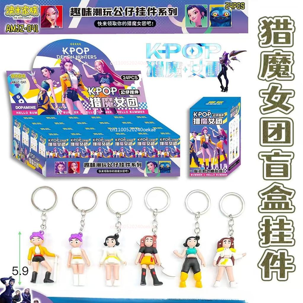 24Pcs_% Random Blind Box Anime KPop Demon Hunters Girl Group RUMI MIRA ZOEY Figure Action Pvc Models Toy Ornaments Gifts