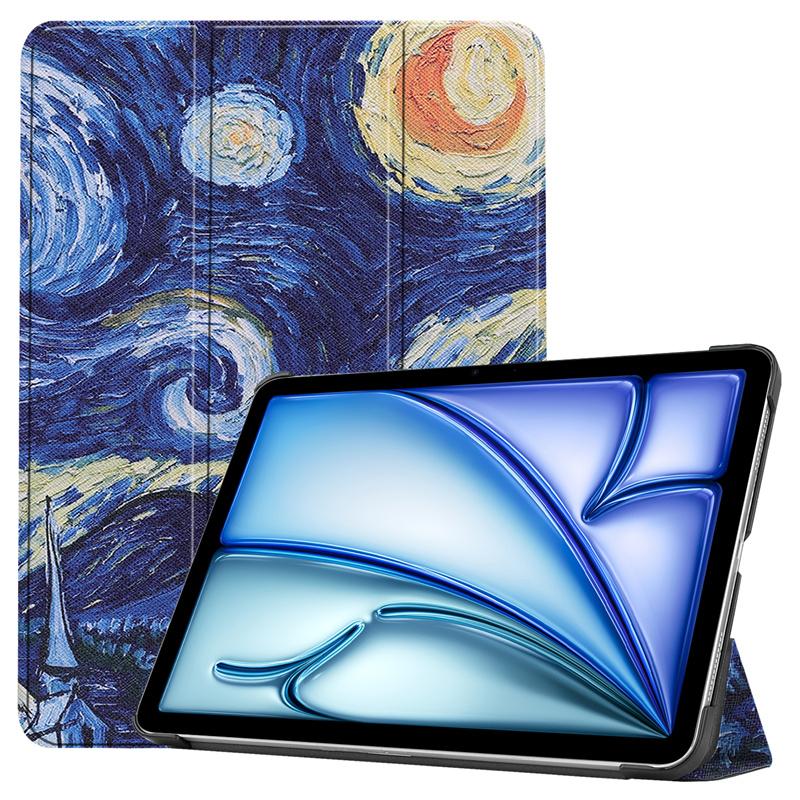 

Чехол для iPad Air 11 2026 Case Tri-Fold PU Leather Stand Чехол-подставка для планшета Funda для iPad Air 11 M4 Чехол Smart Cover 11 дюймов For iPad Air 11 (M4) кислотные синий