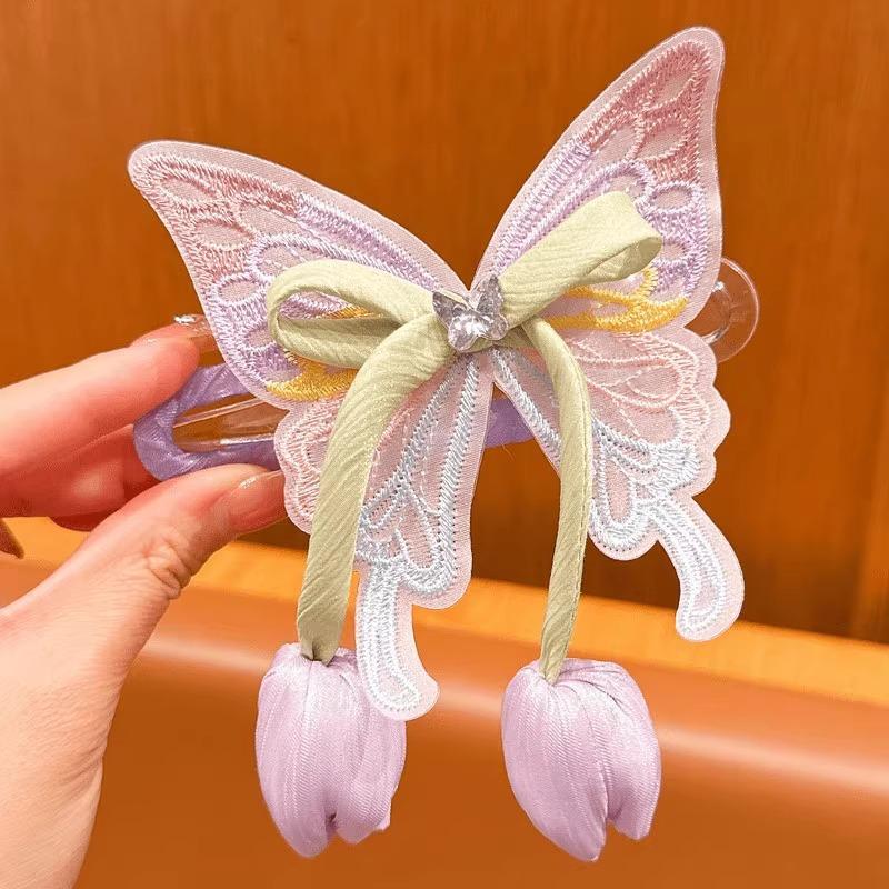 

Новый Милый Большой Бант Принцесса Стиль Девочка Плетеный Ремешок для Волос Заколка для Волос и Металлическая Пружинная Пряжка для Волос с Длинным Хвостом