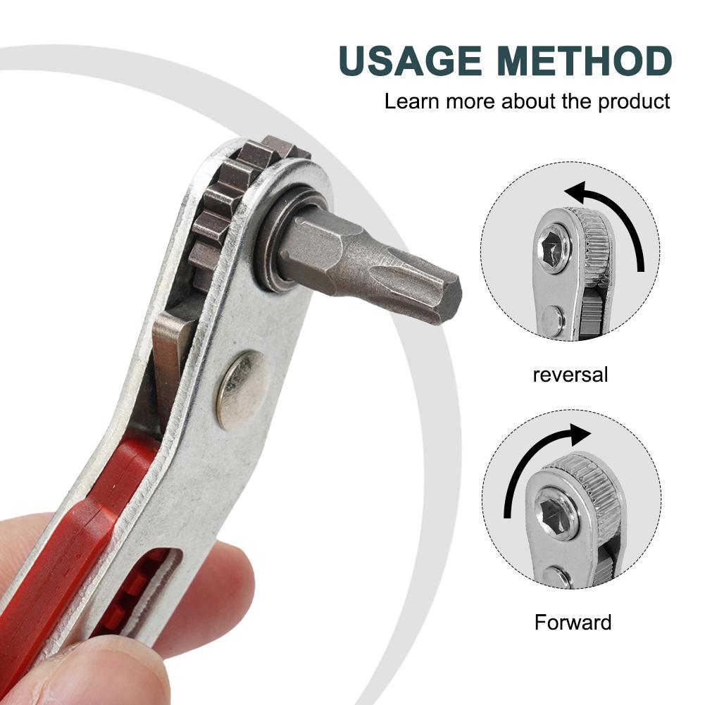 Narzędzia ręczne Uchwyt Śrubokręt odgięty Klucz grzechotkowy