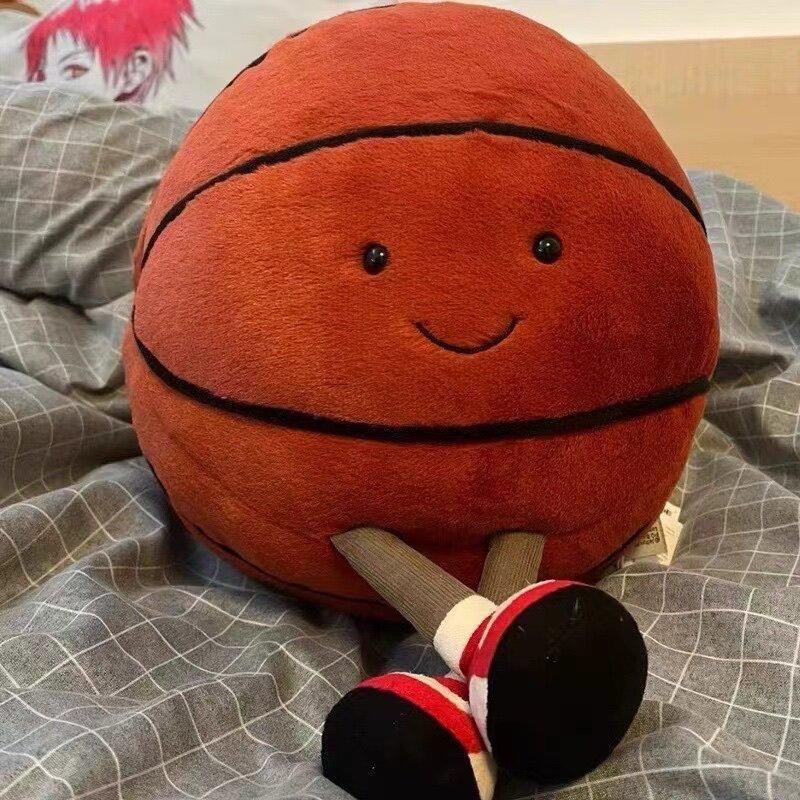Adorable Ball-Shaped Plush Toys - Basketball, Football, Volleyball Pillow Dolls, Ideal Birthday Presents For Children