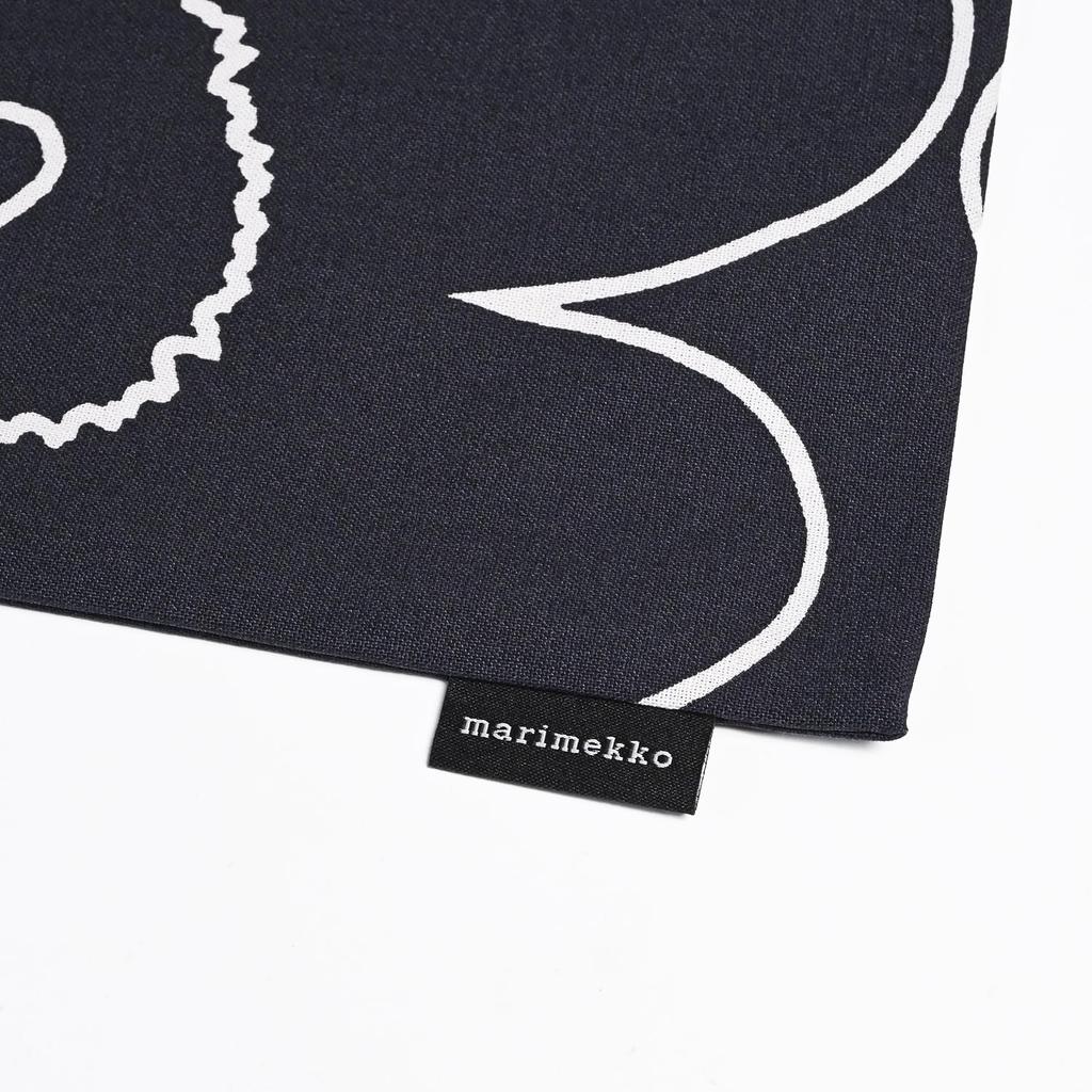 Marimekko Pieni Piirto Unikko Fabric 44x43cm and 073399 This item is a monotone tote bag with a Nordic floral Bag, (Black White), 911. pre-owned,