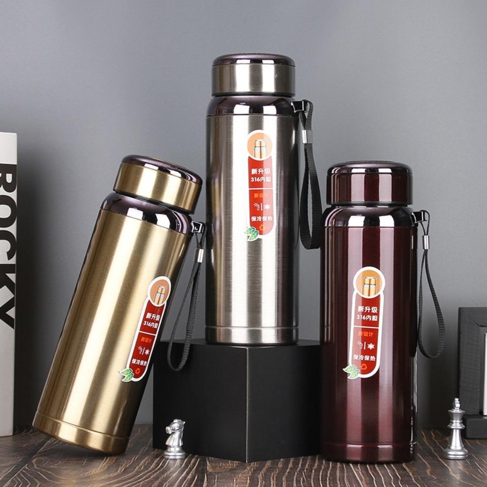 High Capacity Vacuum Flask Portable Business Tea Mugs Durable Stainless Steel Insulated Cup