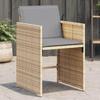 VidaXL Garden Chairs with Cushions Set of 4 Mixed Beige 364989