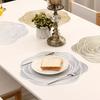 Modern Dining Table Accessories Rose Placemat for Table, Non-slip PVC Heat Resistant Mat with Kitchen Protection Mats Pattern, 38cm Washable