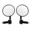 Custom HandleBar End Mirrors Anti Glare Round Black Billet Quality 22mm 7/8" X2