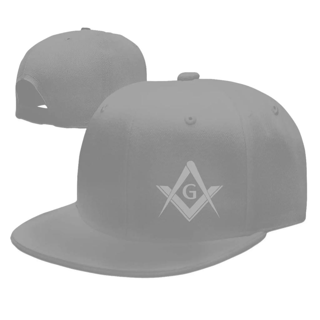 Verstellbare Baseballkappe Trucker-Kappe Unisex/Unisex/Damen - Freimaurer Logo Quadrat und Zirkel 1 Schwarz