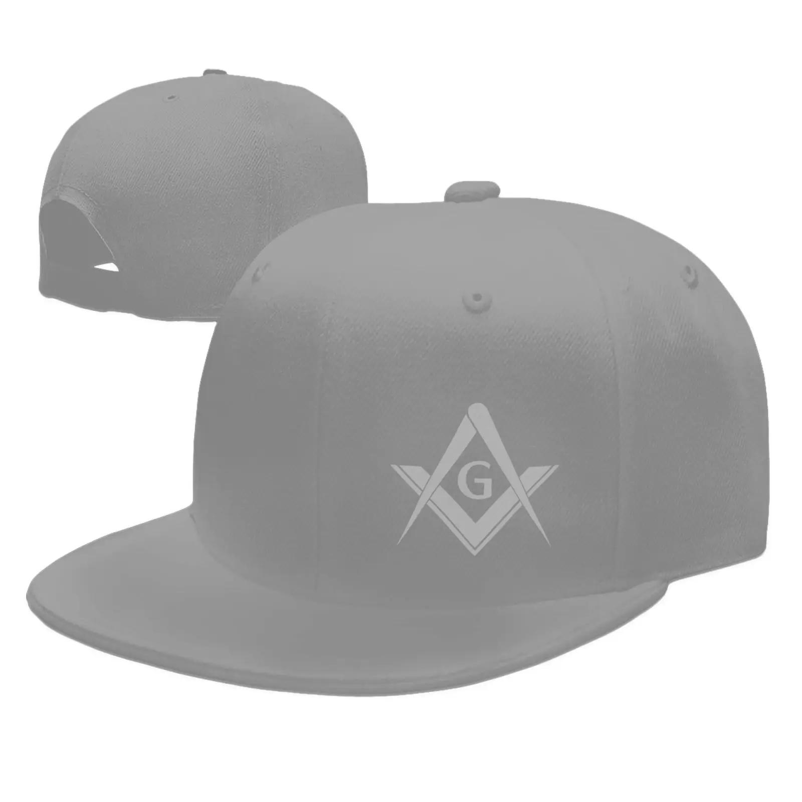Adjustable Baseball Hat Trucker Hat UnisexUnisexWomen  Freemason Logo Square and Compass  Black