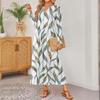 Women Retro Printed Long-sleeved Comfortable Loose Dress, Elegant Dress