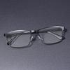 Metal Presbyopia Glasses Men Square Large Frame Reading Spring Blue Light Blocking Eye Protection Eyeglasses +0.75+1+1.25+1.75