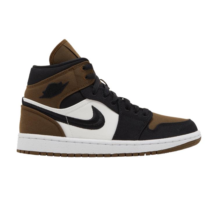 Wmns Air Jordan 1 Mid SE Olive Toe 37.5